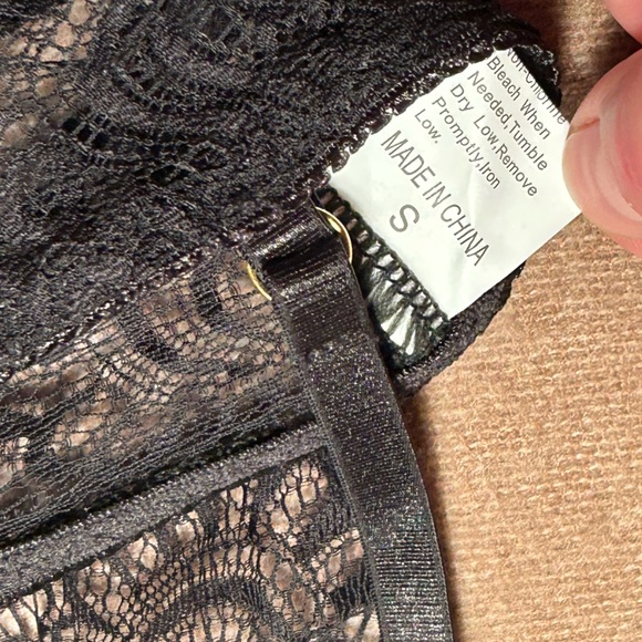 Black lace lingerie set, S - Picture 6 of 11